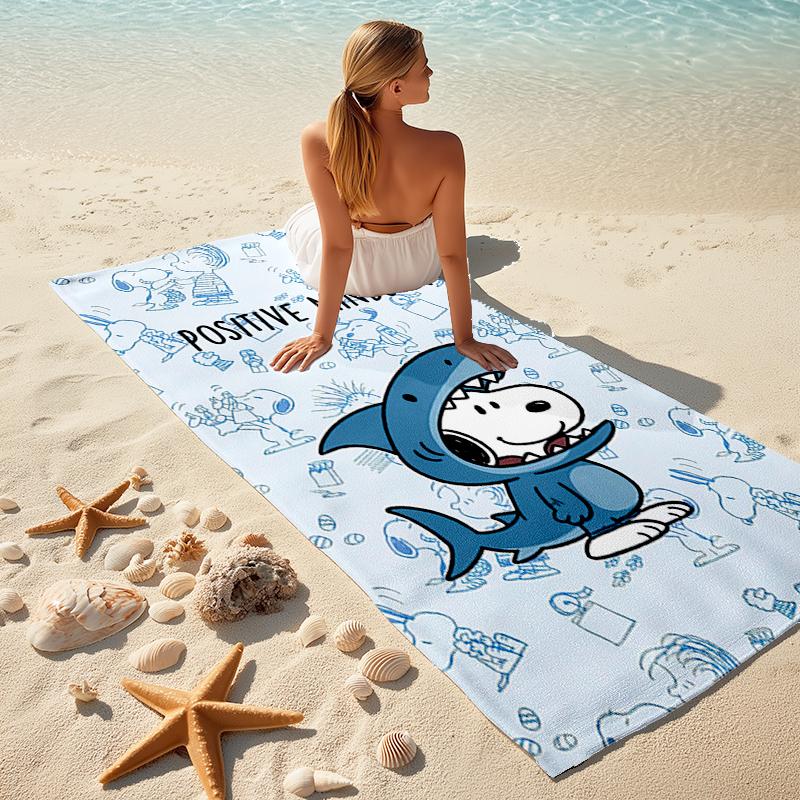 Snoopy Strandtuch Outdoor Camping Strandtuch für Urlaub Schwimmen Freibad Saugfähiges Badetuch