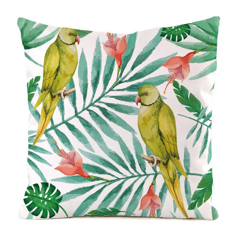 Nordic Tropical Jungle Style Digital Printing Short Plush Pillow Covers For Car Sofa Office Cushion Cover Home Goods