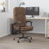 Massage Office Chair In Brown Fabric
