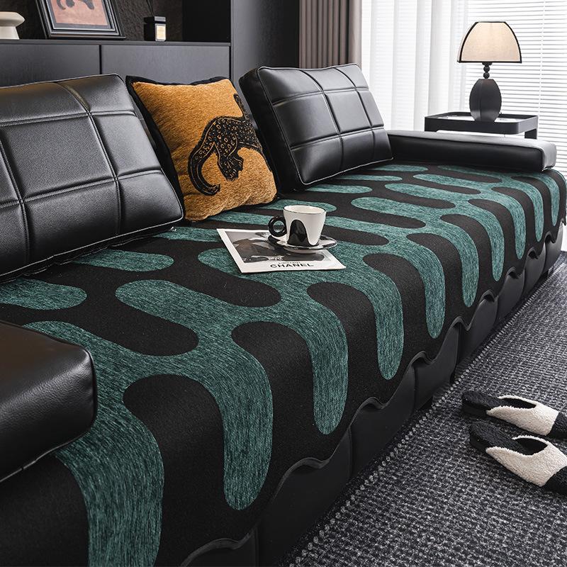 Medieval Special-Shaped Sofa Cushion, Universal Non-Slip Sofa Seat Cushion For All Seasons, One-Piece Straight Row Dirt-Resistant Leather Sofa Cover