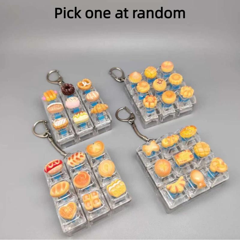 9 Keys Mini Mechanical Keyboard Keychain Without Light Clicker Stress Relief Fidget Cute Pocket Anxiety Relief Pendant Gift