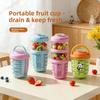 Outdoor Portable Salad Cup, Picnic Fruit Cup, Tableware Set, Student and Office Worker Breakfast Cup