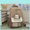 Minimalist Student Backpack For Girls And Boys With Letter Print And Cinnamoroll Coin Purse For Daily Use