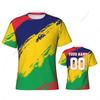 Maglietta Sportiva Aderente Uomo Colori Bandiera Mauritius Numero Nome Personalizzato T-shirt Donna Maglia Per Fan di Calcio