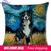 Home Decor Van Gogh Style Dogs Printed Pillow Covers Pattern Cushion Cover Suitable For Sofa Bedroom Car Pillow Cover