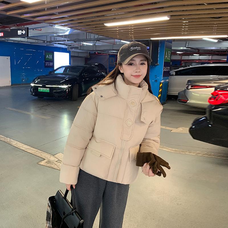 Design sense popular down cotton clothes women's winter new popular super good-looking thickened loose versatile cotton-padded coat