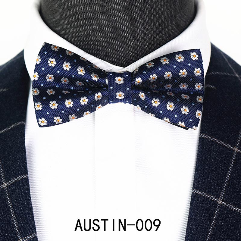 Men's Jacquard Bow Tie & Boutonniere Set for Weddings