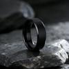 Stainless Steel Black Rings for Men Women Fashion Charm Zircon Ring Wedding Engagement High Quality Matte Male Accessory
