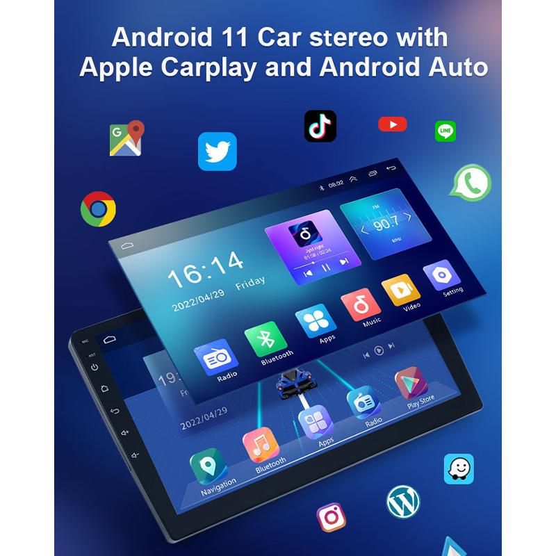 2GB+32GB Carplay Universal 2 Din Android Car Radio GPS CarPlay Universal Car Multimedia Player Stereo Video Autoradio Head Unit Stereo Navigation