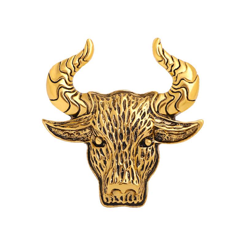 

Модная ретро-брошь в форме коровы, брошь в виде коровы со знаком зодиака, аксессуары для одежды золотой