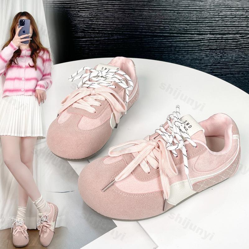 Fashion Fashion Women's Shoes 2025 Spring Platforms Sneakers Comfortable Women Vulcanize Shoes Sewing Lace Up Non Slip Casual Flats