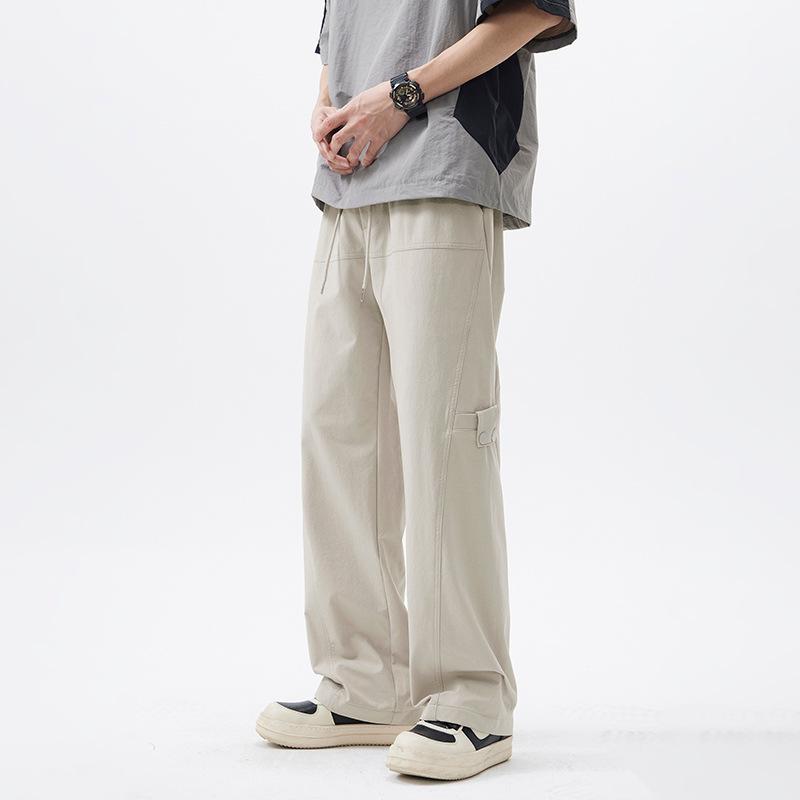 Heavy new straight overalls men's spring and autumn new American loose casual trousers trendy paratrooper pants