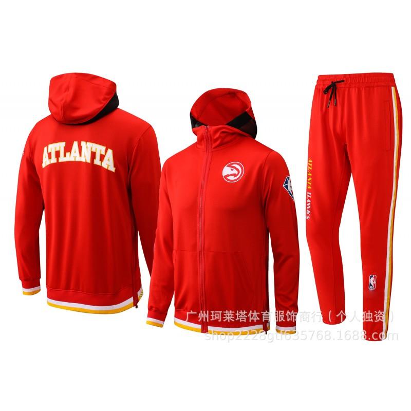 Maglia da allenamento da basket a maniche lunghe con cappuccio squadra NBA uomo Lakers Cavaliers Celtics Jazz Bulls Spurs Warriors