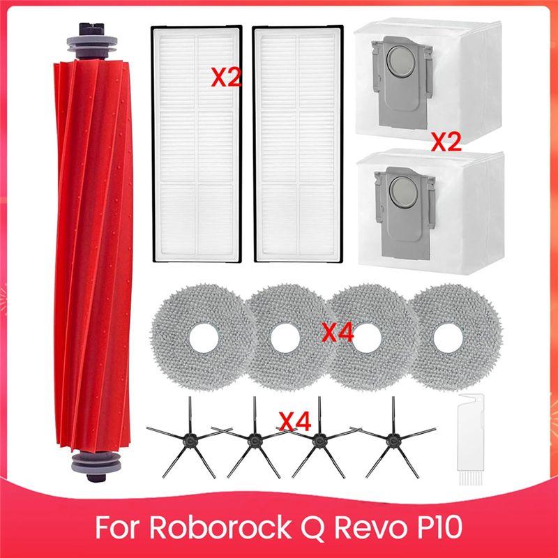 

AEE4-For Roborock Q Revo, P10 Robot Vacuum Cleaner Replacement Parts Main Side Brush HEPA Filters Mop Pads Dust Bags