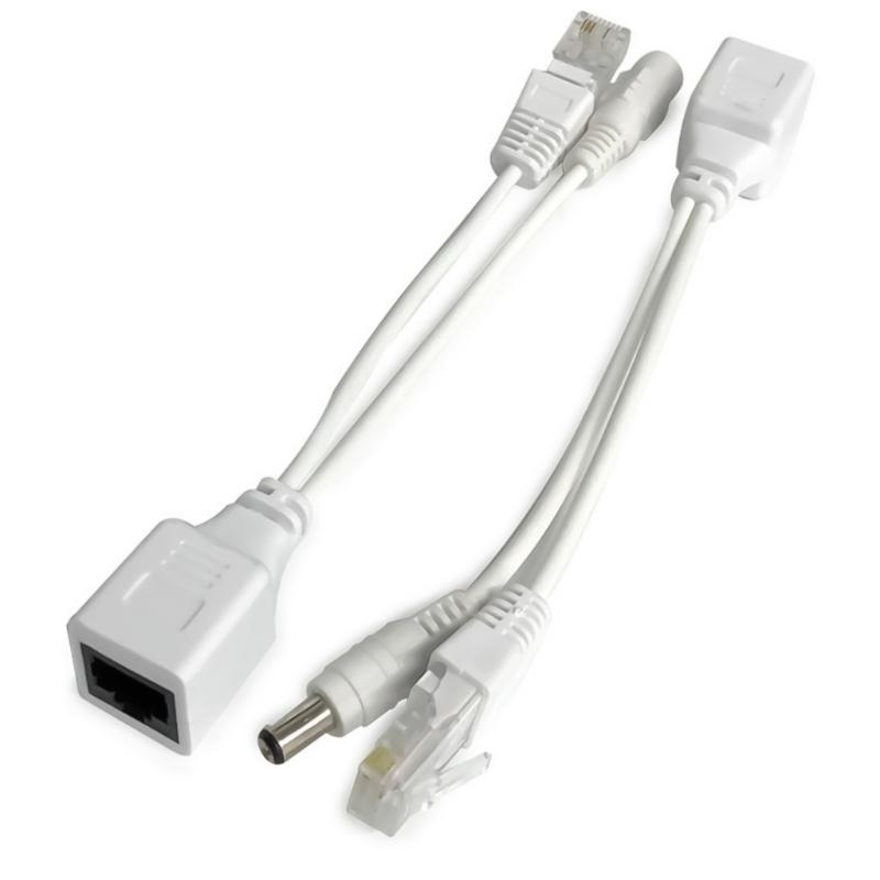 Durability PoE Injector and Splitter Set for Efficient Power Delivery To NonPoE Devices with Ethernet Cable 17cm