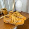 2025 Sommer neue Mesh atmungsaktive weiche Sohle vielseitige Forrest Gump Schuhe Damen Retro Leder Casual Sport Trainingsschuhe