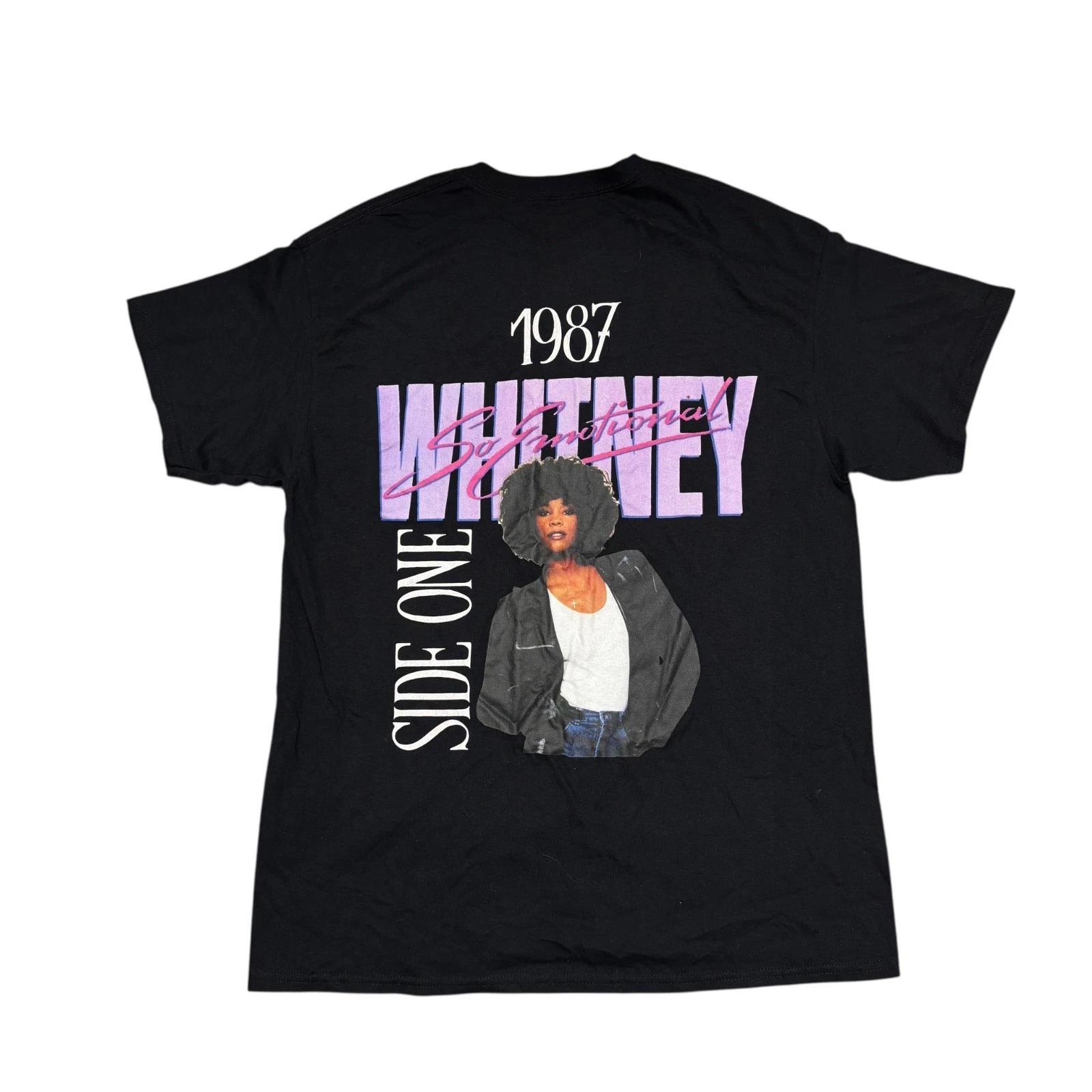 Whitney Houston Shirt Black Tour Concert Band Tee Mariah Carey Tina Turner S
