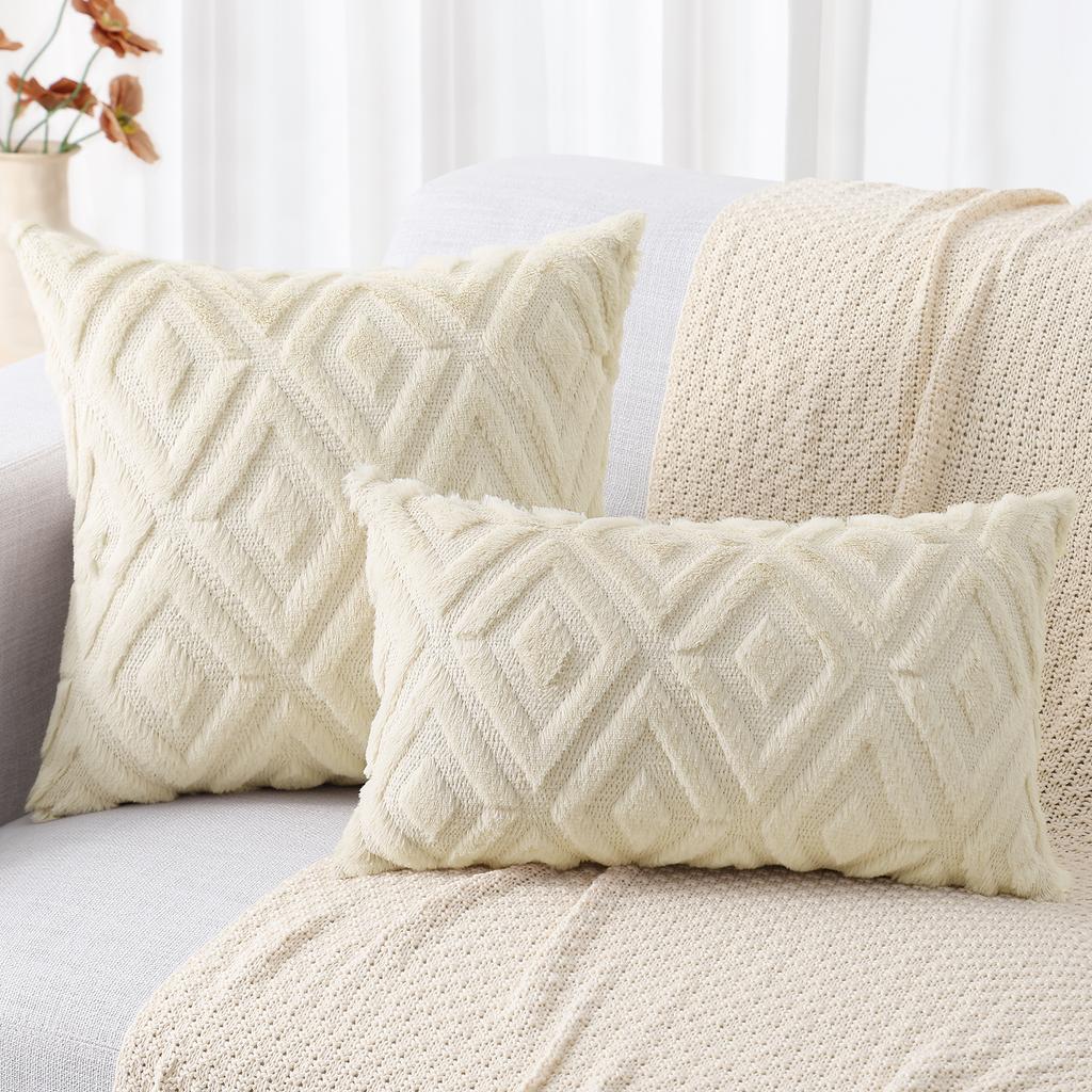 Throw Covers New Hapihappy Pillow 45x45 Set Of 2 Decorative Soft Plush Pillow Case 30x50 Pillow Covers For Bed Sofa Living Room