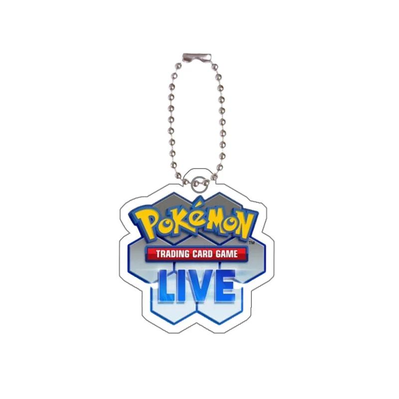 Çizgi Film Pokemon Serisi Ptcg Live Logosu Kendin Yap Akrilik Anahtarlık Yaratıcı Oyun Koleksiyon Kartı Kendi Yapımı Çanta Süsü Kolye Hediye