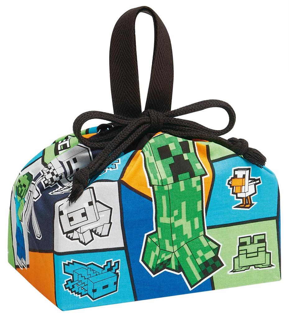 Skater Children's Drawstring Lunch Bag, Made In Japan, Minecraft 25, Boys' KB7-A