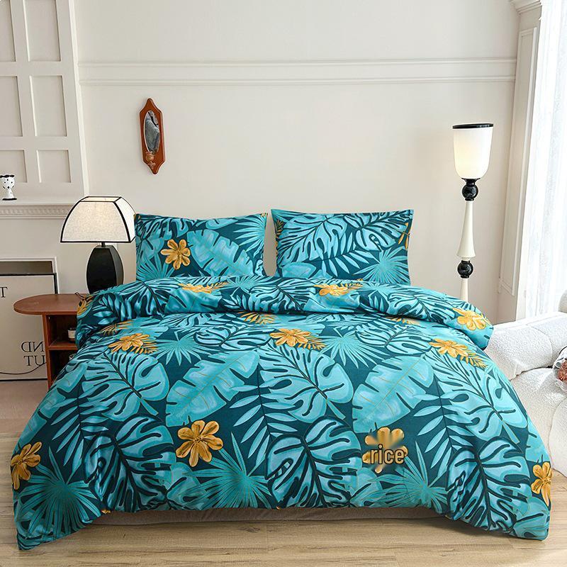 Leopard Print Pastoral Style Duvet Cover Set - Single Duvet Cover & Pillowcase.