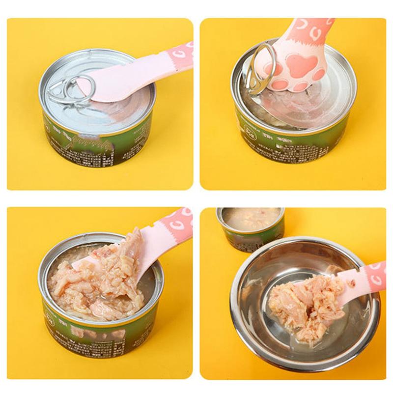 

CYCLI-Cat Claw Multifunctional Pet Can Opener Spoon Puppy Feeding Spoon Cat And Dog Feeder Shovel Pet Tableware