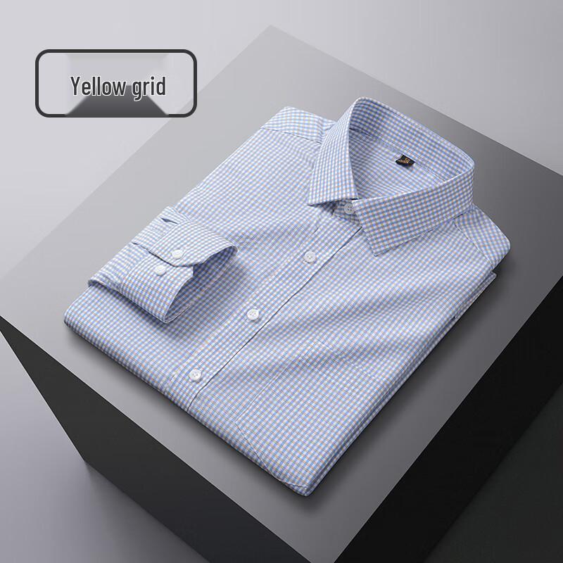 Men s Long-Sleeve 100% Cotton Plaid Casual Shirt 50