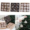 9pcs Christmas Balls Ornament for Christmas Tree Shatterproof Bauble Decor Hanging Ball Holiday Wedding Party Decoration