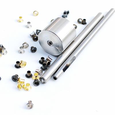 MINI bjd 100 adet halkalar alet setleri ile 1.0/1.5/2/2.5mm renk karışımı pirinç içi boş perçin çanta dekoratif tavuk gözü toka