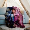 Messi 10th Anniversary Print Flannel Blanket, Soft Warm Lightweight Throw Blanket for living Room,Sofa Bed Camping office