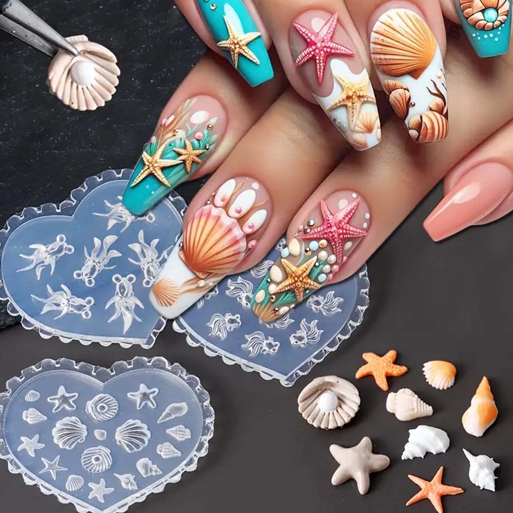 Goldfish Koi Fish Silicone Mold for Nail Art Design Silicone Mold Decorations  Acrylic  Tools  Resin Mold