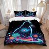 3pcs Anime Cat Bedding Set - Includes One Quilt Cover and Two Pillowcases (No Core) - Festival Gift, Home Decor, Bedroom and Guest Room Deco