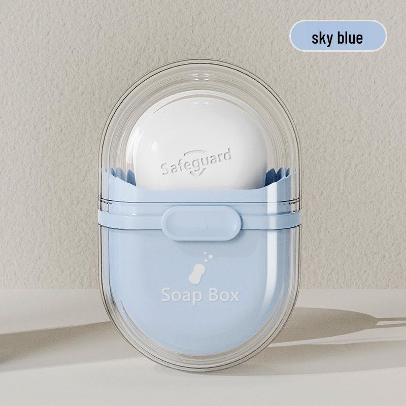 Portable Travel Soap Box with Sealed Draining Lid for Business Trips