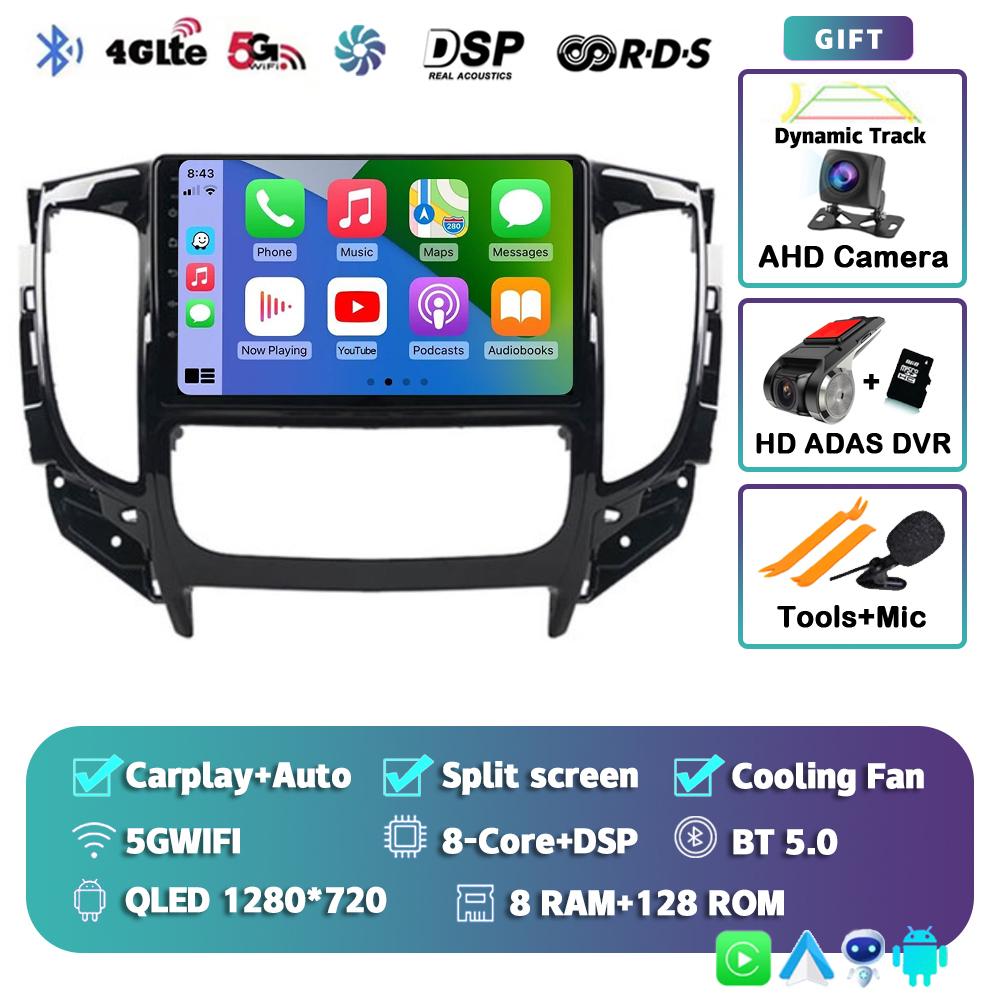 Android 14 Carplay Car Radio For Mitsubishi Pajero Sport 3 L200 5 Triton 3 2015 2016 2017 2018 2019 Multimedia Video Player GPS