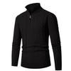 Men's Half Zipper Pullover Casual Knitted Base Shirt