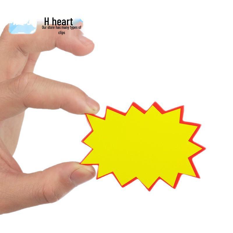 Mini Explosion Stickers: 100 Sheets of Extra Small Blank POP Price Tags for Mobile Phone Accessories & Small Items