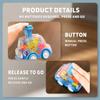 Baby Toy Cartoon Press Gear Car Toy Lnertia Pull-back Transparent Car Inertia Rebound Car Birthday Gifts for Kids Boys and Girls