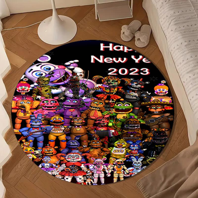 Five Nights At bears Horror Round Rug for Livingroom,Bedroom, Palyroom, Chair Rug, Area rug, Circle Carpet, Large Size Fan Christmas gift