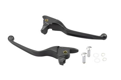 Motorcycle Slim Lever Left and Right Set Aluminum Die Cast Black Harley Touring Model ('17-'20) HD-04259