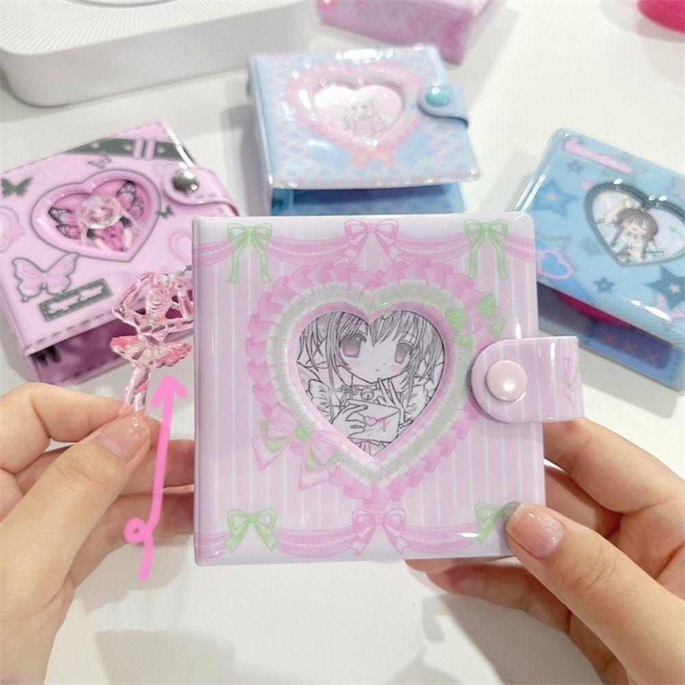 Fashion Sweet Lace Denim Style Card Album 3 Inch Mini Idol Card Collect Book Loose leaf detachable PVC Photocard Binder