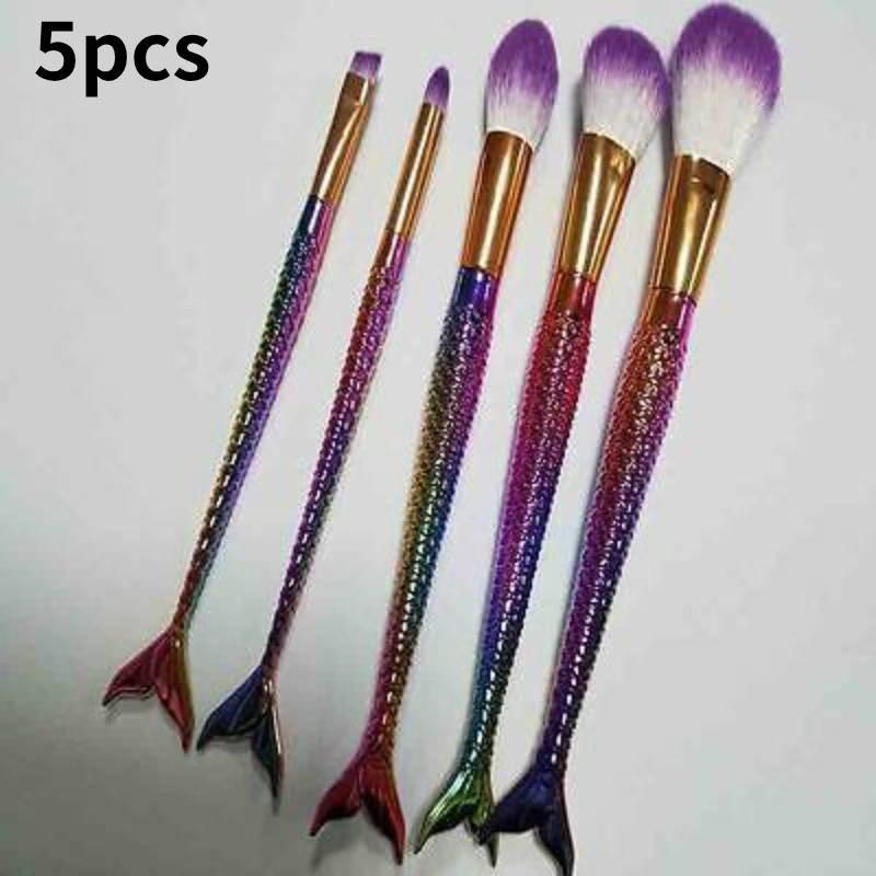 Mermaid Makeup Brush Set Foundation Eyeshadow Brushes Cosmetic Durable Tool