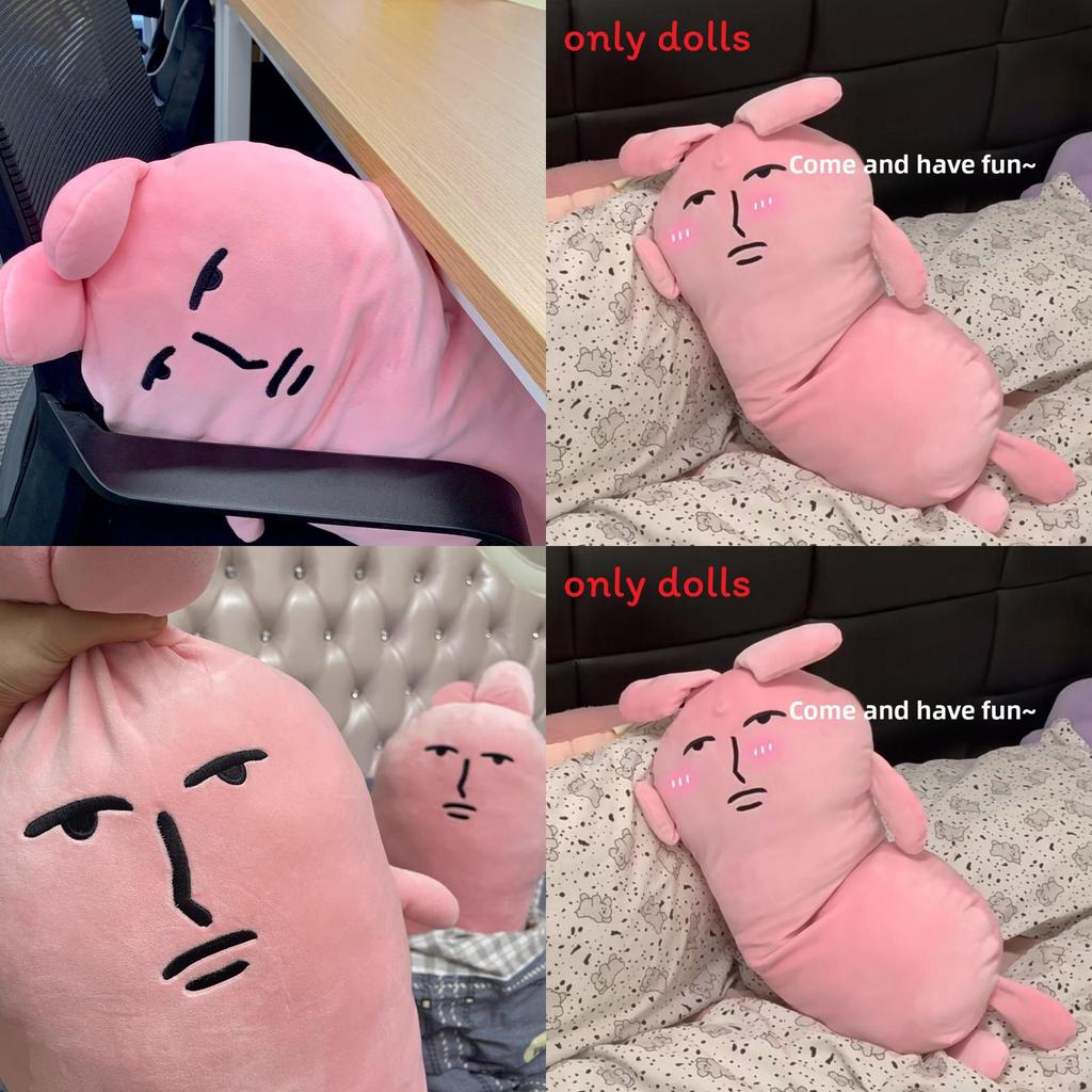 Pink Rabbit Support Pillow For Adults With Plush Soft Material For Sleep And Relaxation