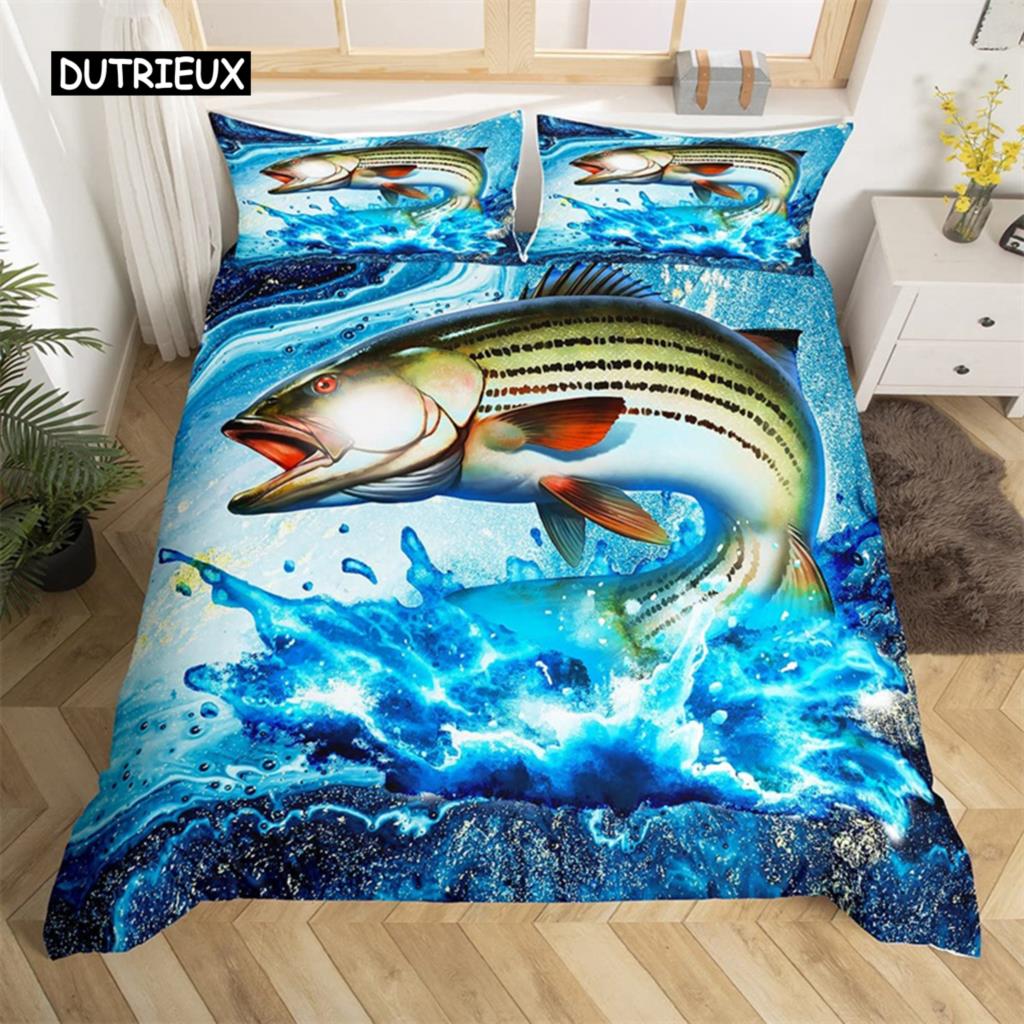 

Пододеяльник Marlin Swordfish Кавайная Морская Жизнь Постельное Белье Микрофибра Океанская Тема Большая Щука Покрывало для Одеяла Односпальный Размер Односпальный Размер King EU single(135x200cm)