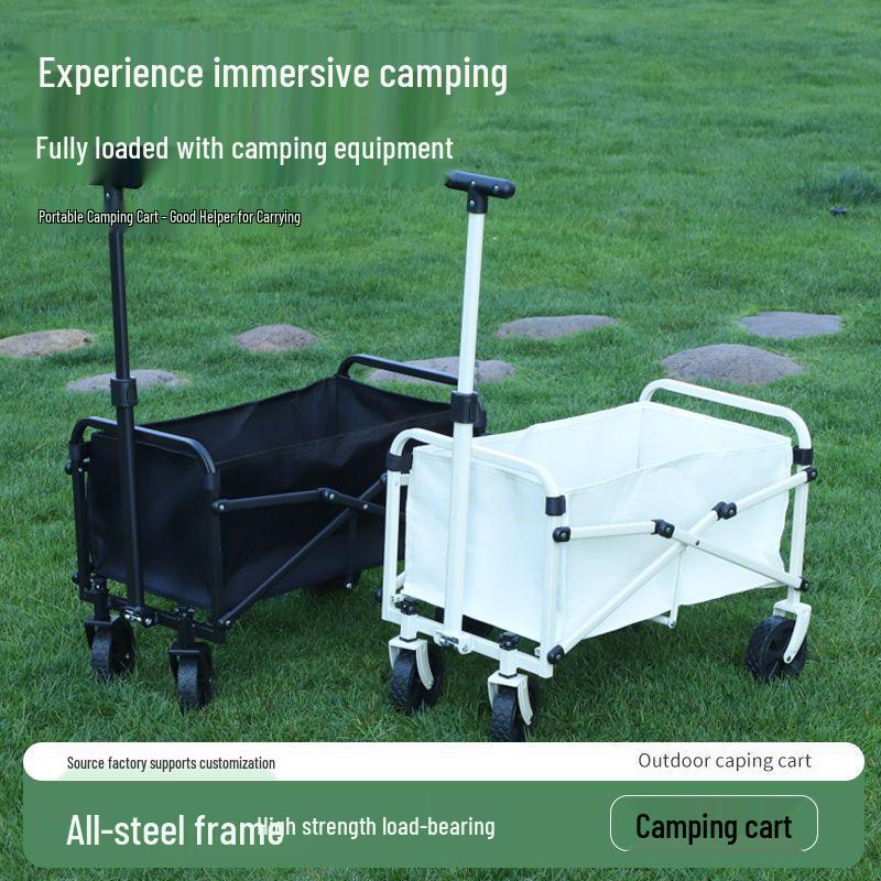 Compact Folding Cart for Outdoor Camping, Grocery Shopping, and Express Delivery