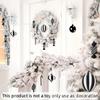 40 Piece Wooden Candy Cane Ornaments, Christmas Tree Balls and Hanging Decor