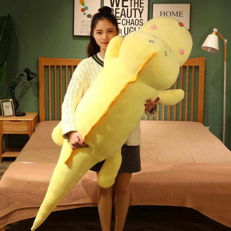 New Huggable Big Long Cute Dinosaur Plush Toy Soft Cartoon Animal Crocodile Stuffed Doll Boyfriend Pillow Kid Girl Birthday Gift