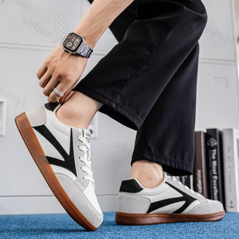 Fashion Niche Design Men's Low Top Casual Sports Shoes 2025 Autumn Breathable Fashion Trend Versatile Comfortable Non Slip Flat Sneakers