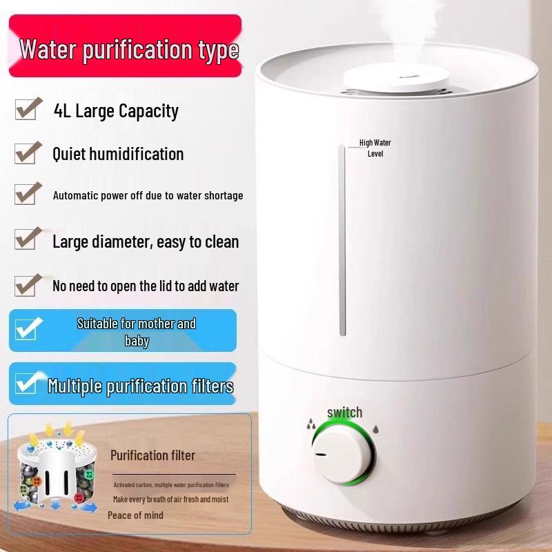 Silent Household Aromatherapy Humidifier for Bedroom, Suitable for Pregnant Women & Babies, Customizable Mist Settings