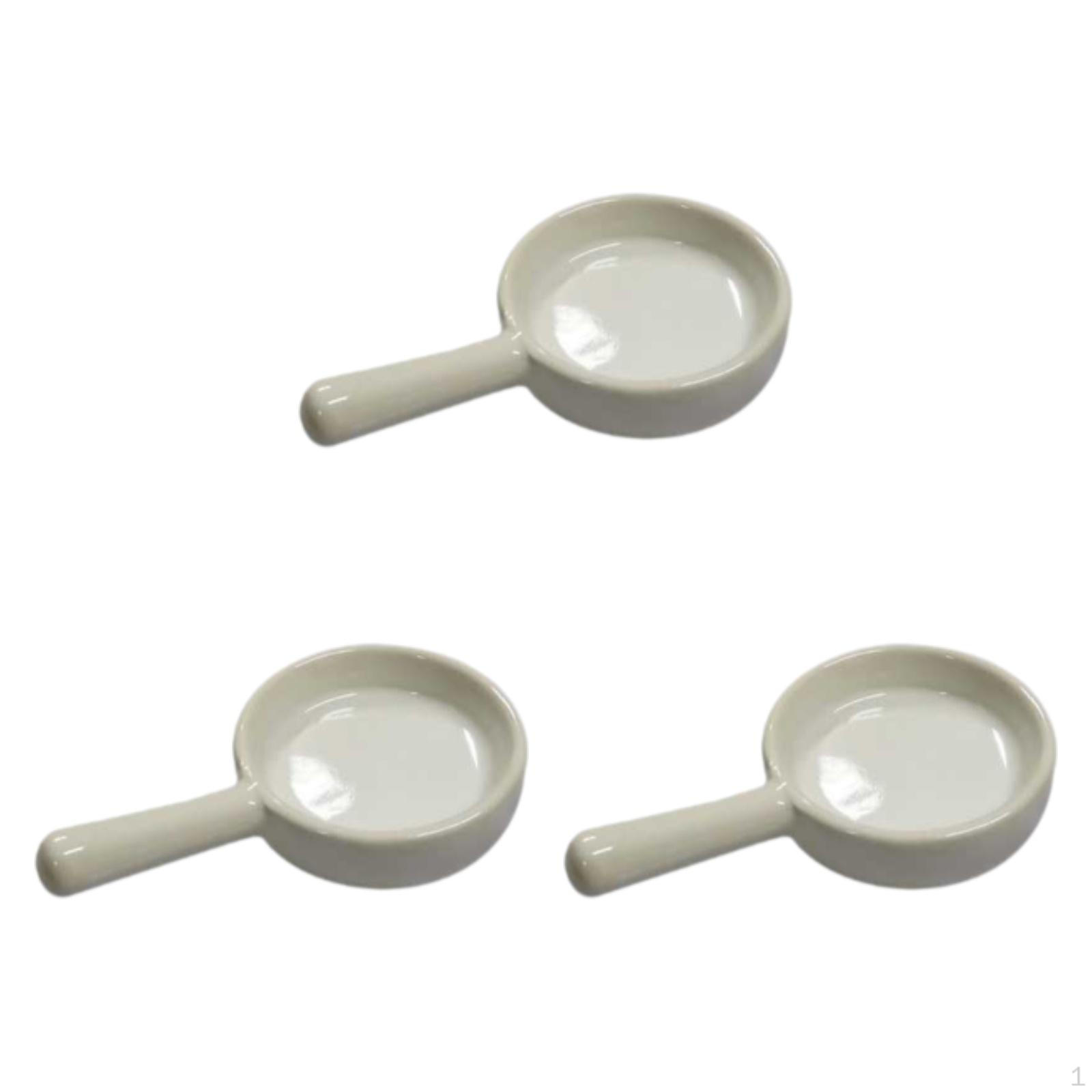 

3 Ceramic Holders for Tealight with Stand And Spoon белый