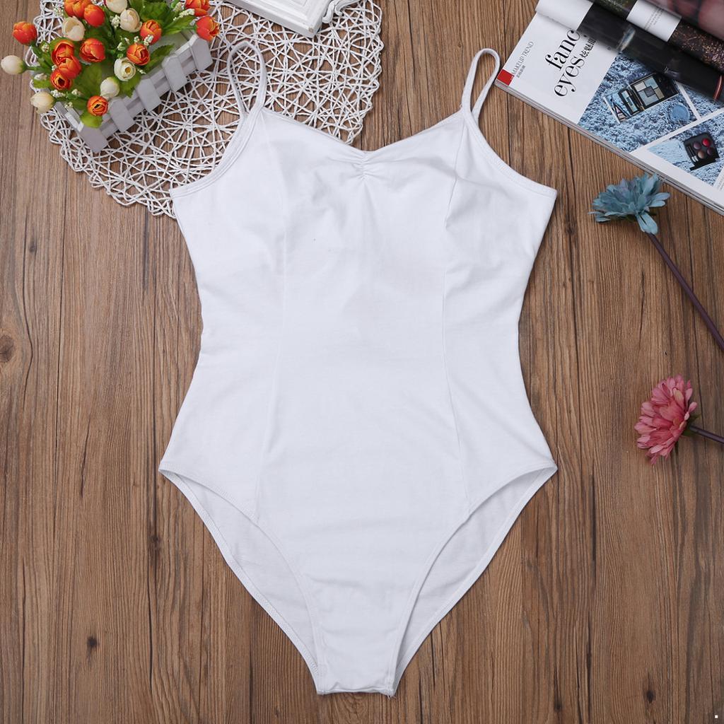 One-piece Women Adult Ballet Dancer Gymnastics Leotard Straps Criss Cross Back Bodysuit